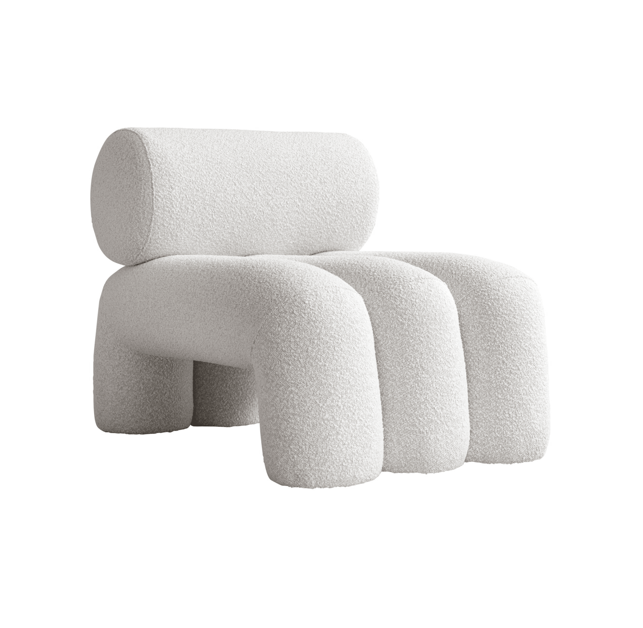 Fotel FOKU boucle biały 101 Copenhagen Eye on Design