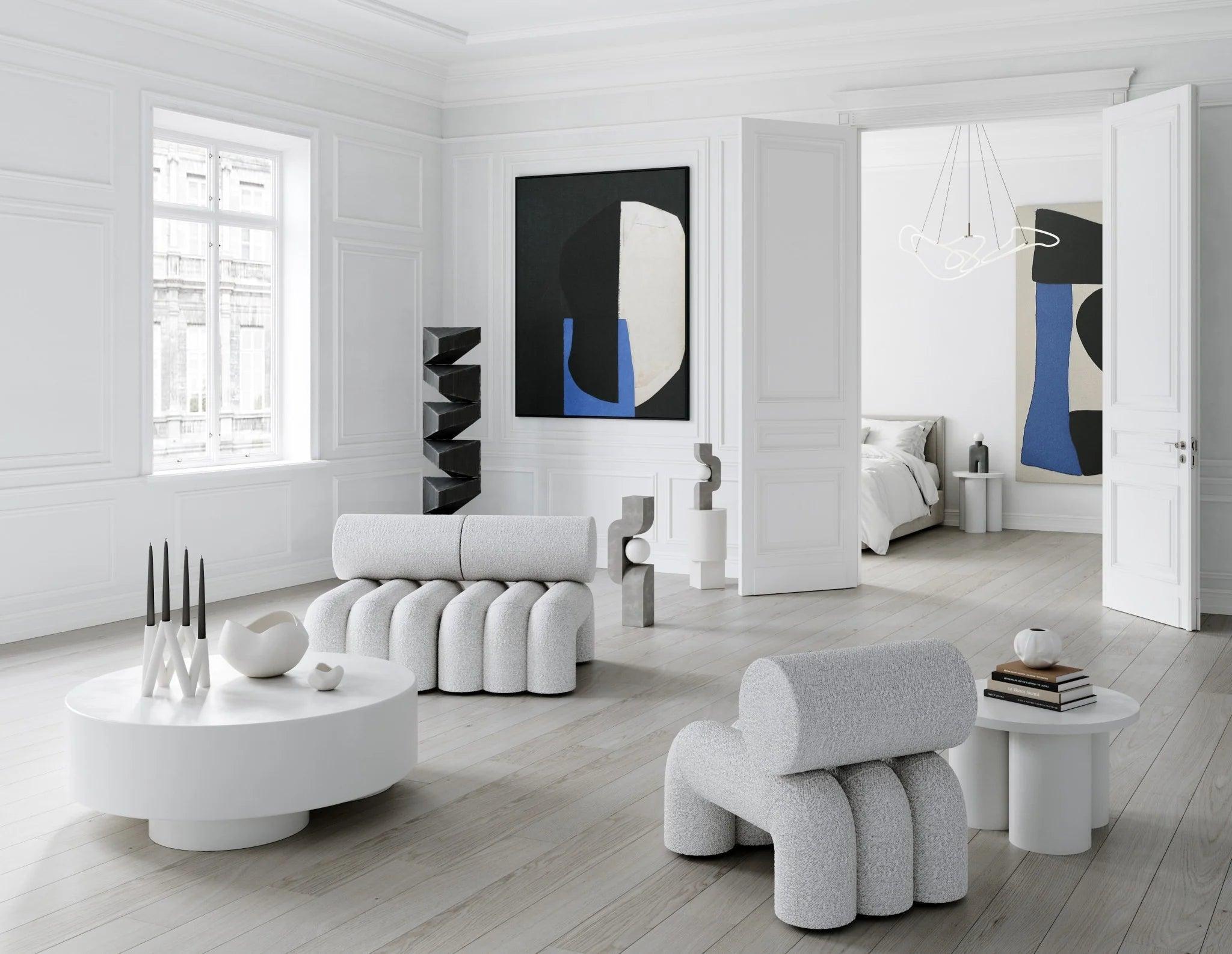 Fotel FOKU boucle biały 101 Copenhagen Eye on Design