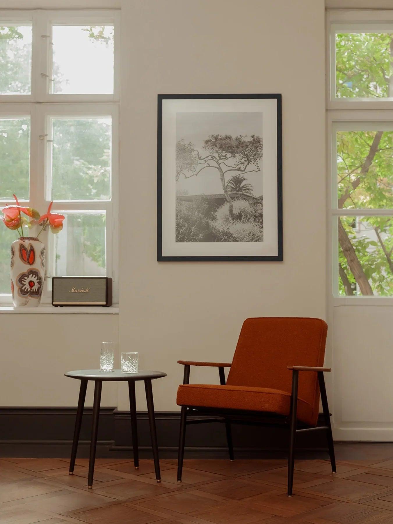 Fotel FOX METAL czerwony w tkaninie Boucle Sierra 366 concept Eye on Design