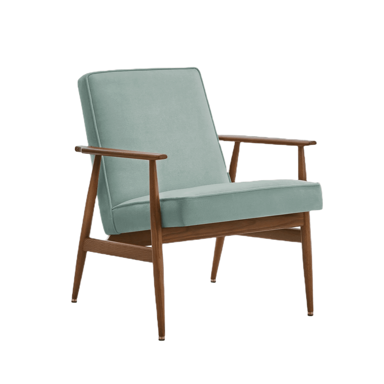 Fotel FOX miętowy w tkaninie Velvet Mint 366 concept Eye on Design