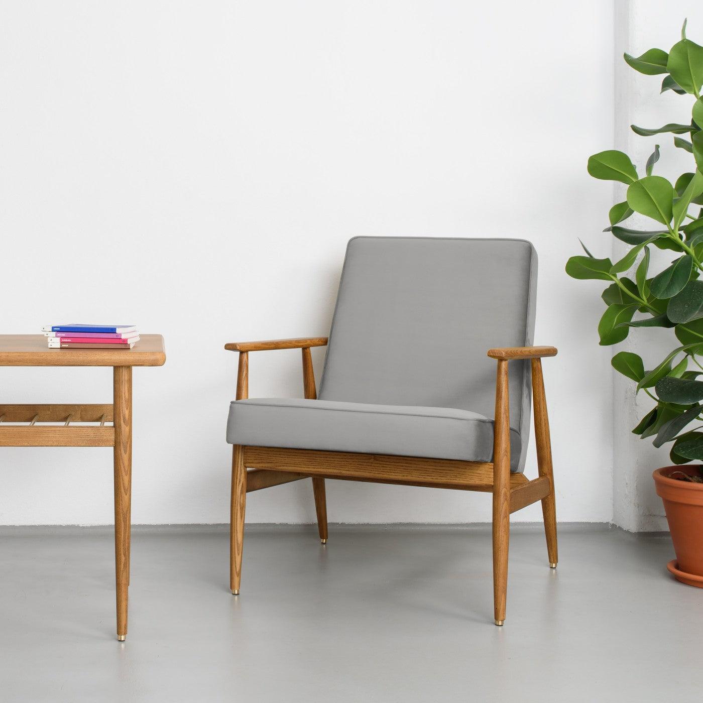 Fotel FOX żółty w tkaninie Marble Mustard 366 concept Eye on Design