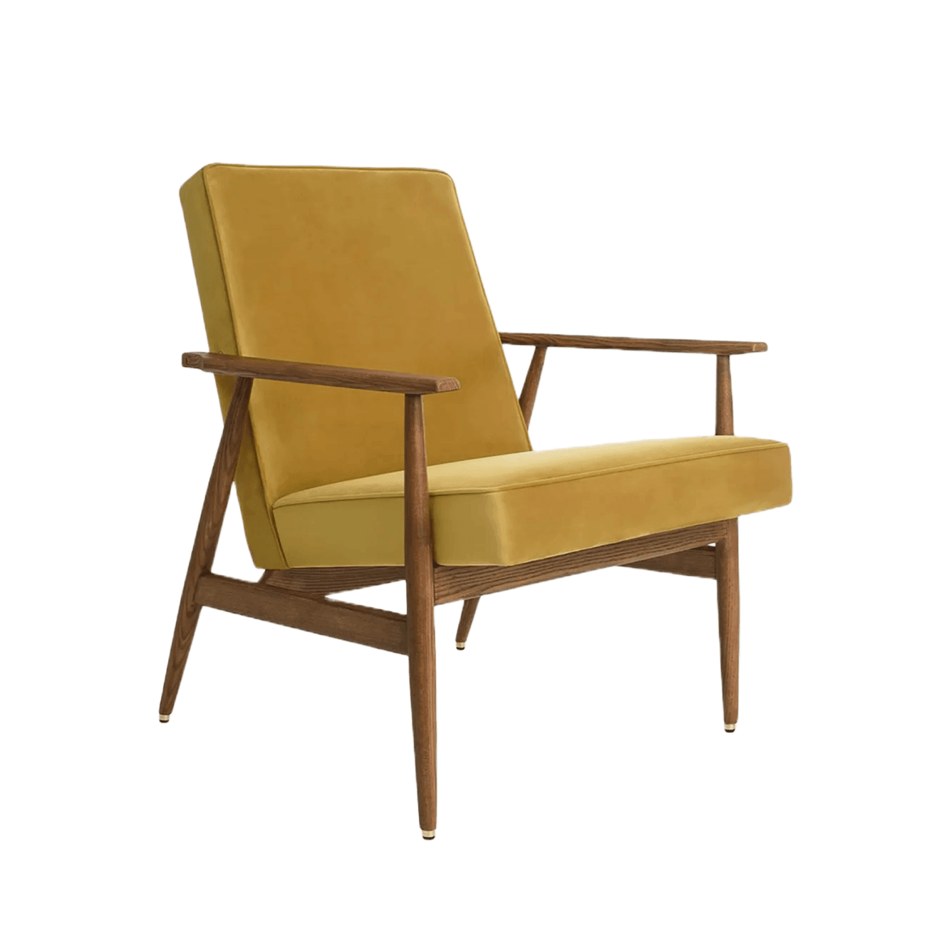 Fotel FOX żółty w tkaninie Shine Velvet Mustard 366 concept Eye on Design