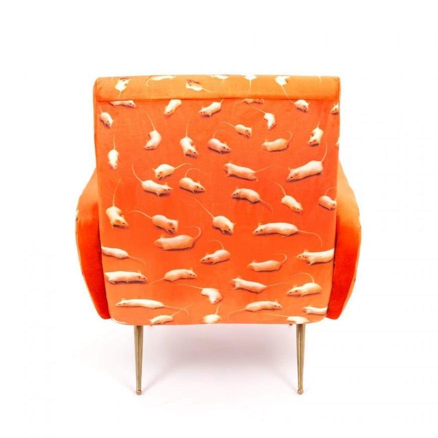 Fotel KITTEN pomarańczowy Seletti Eye on Design