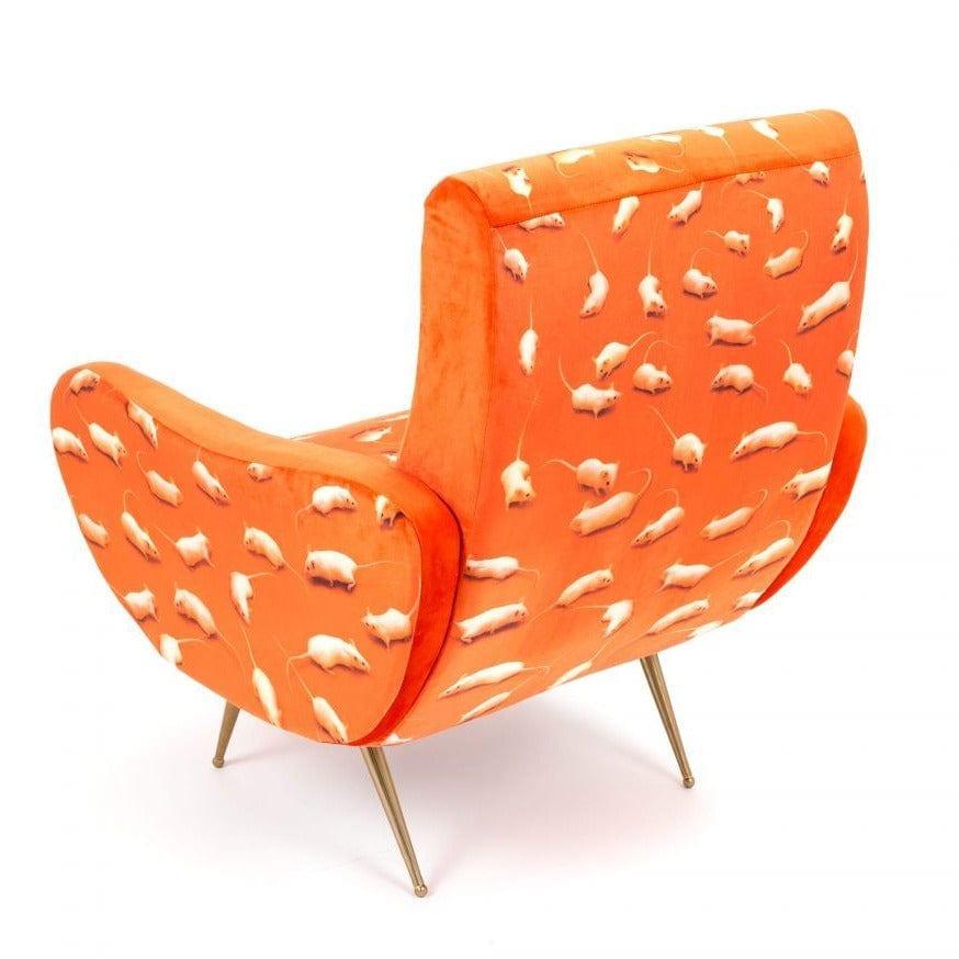 Fotel KITTEN pomarańczowy Seletti Eye on Design