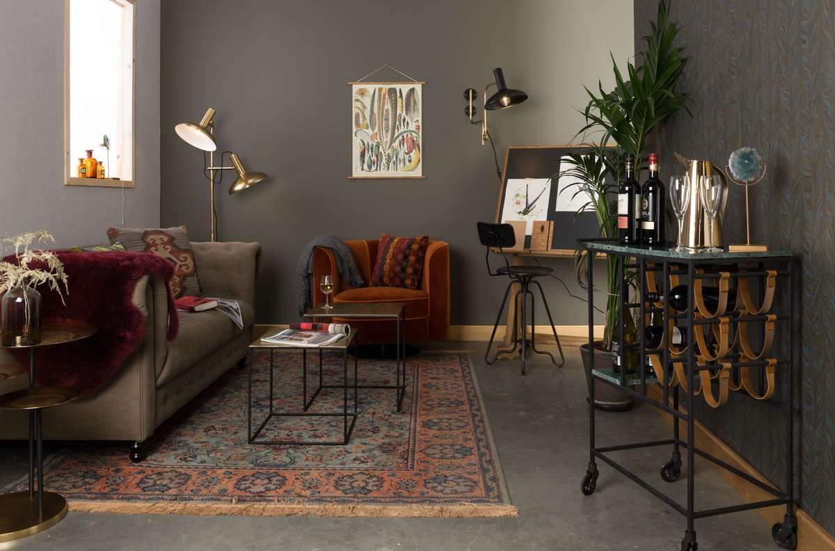 Fotel lounge FLOWER pomarańczowy Dutchbone Eye on Design