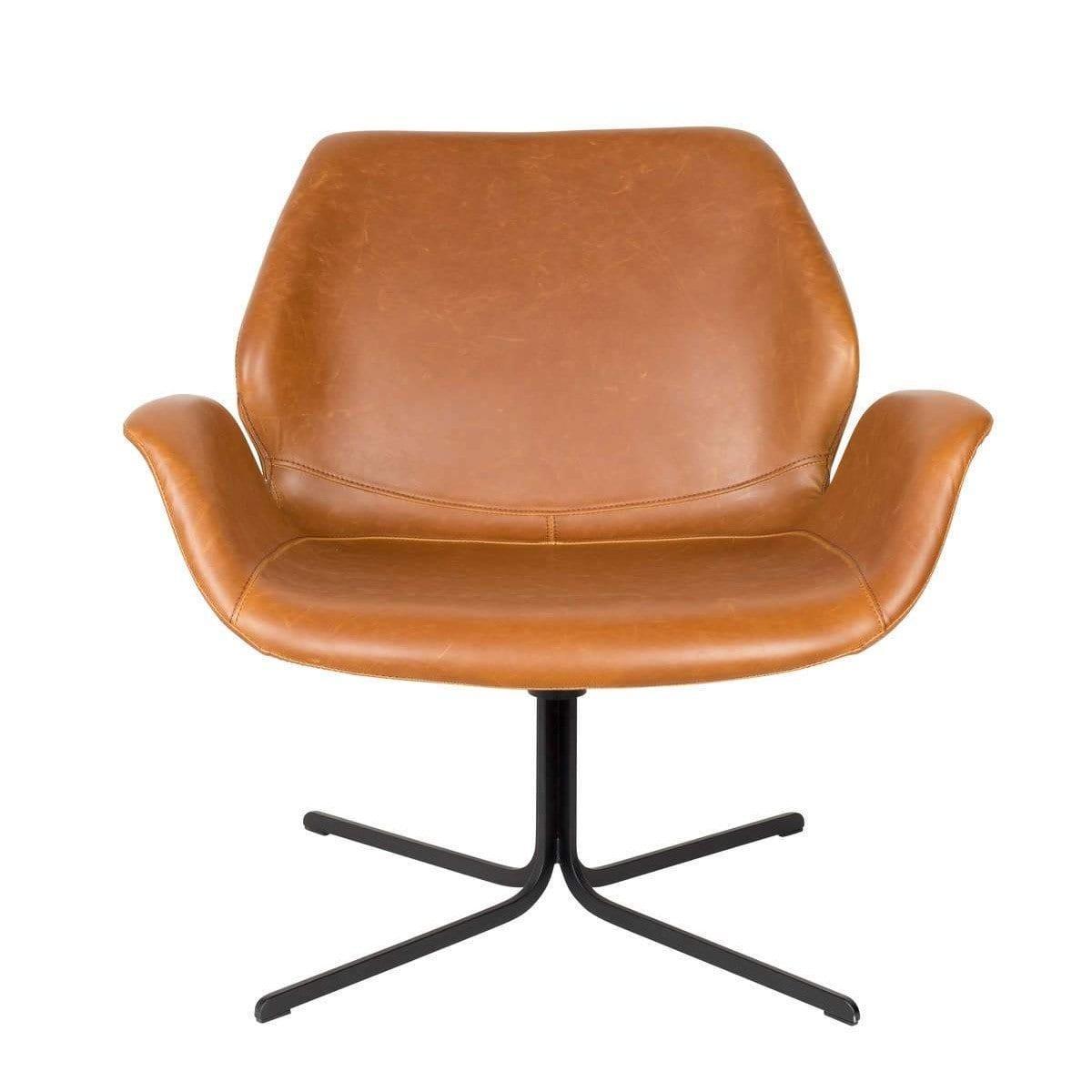 Fotel lounge NIKKI brązowy Zuiver Eye on Design