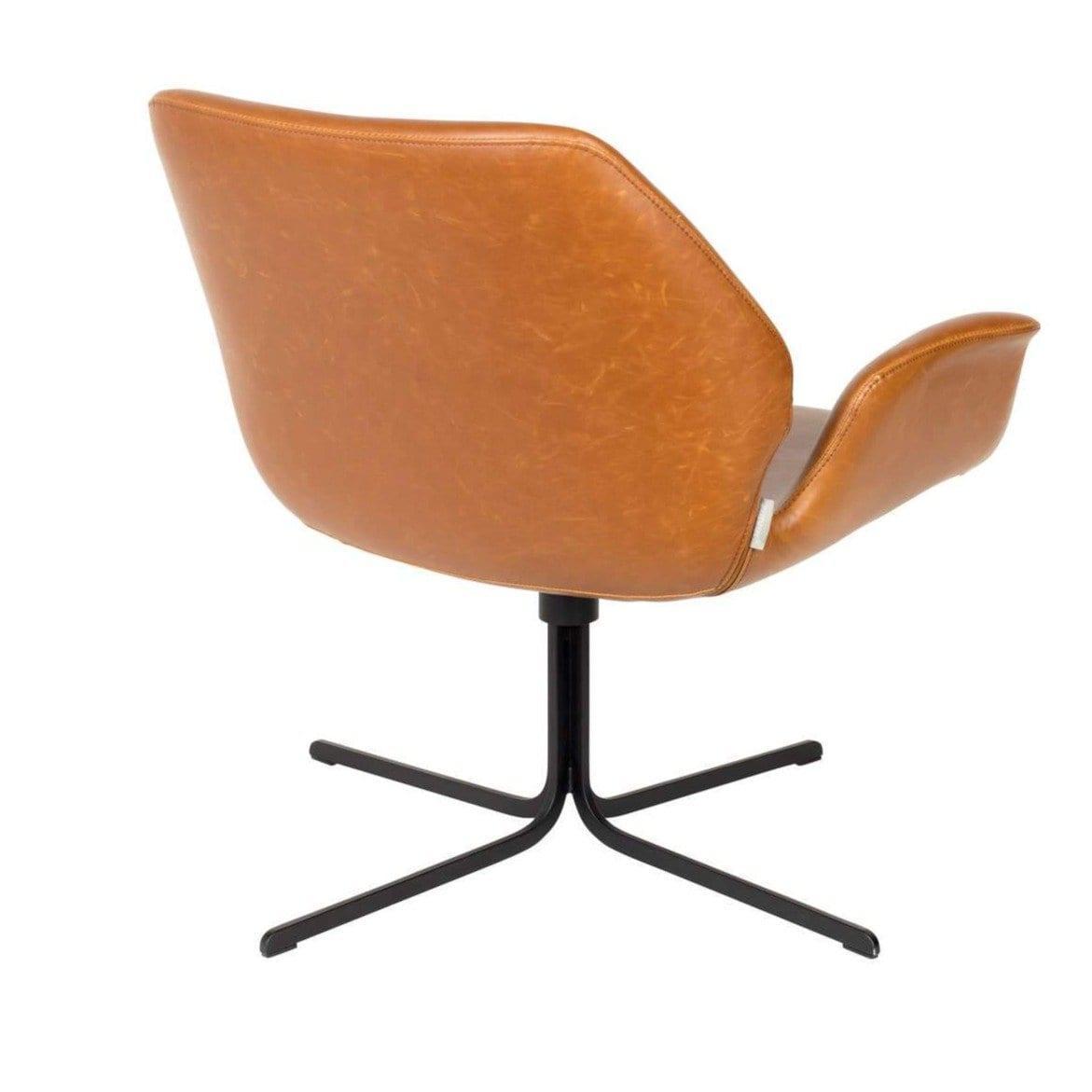 Fotel lounge NIKKI brązowy Zuiver Eye on Design