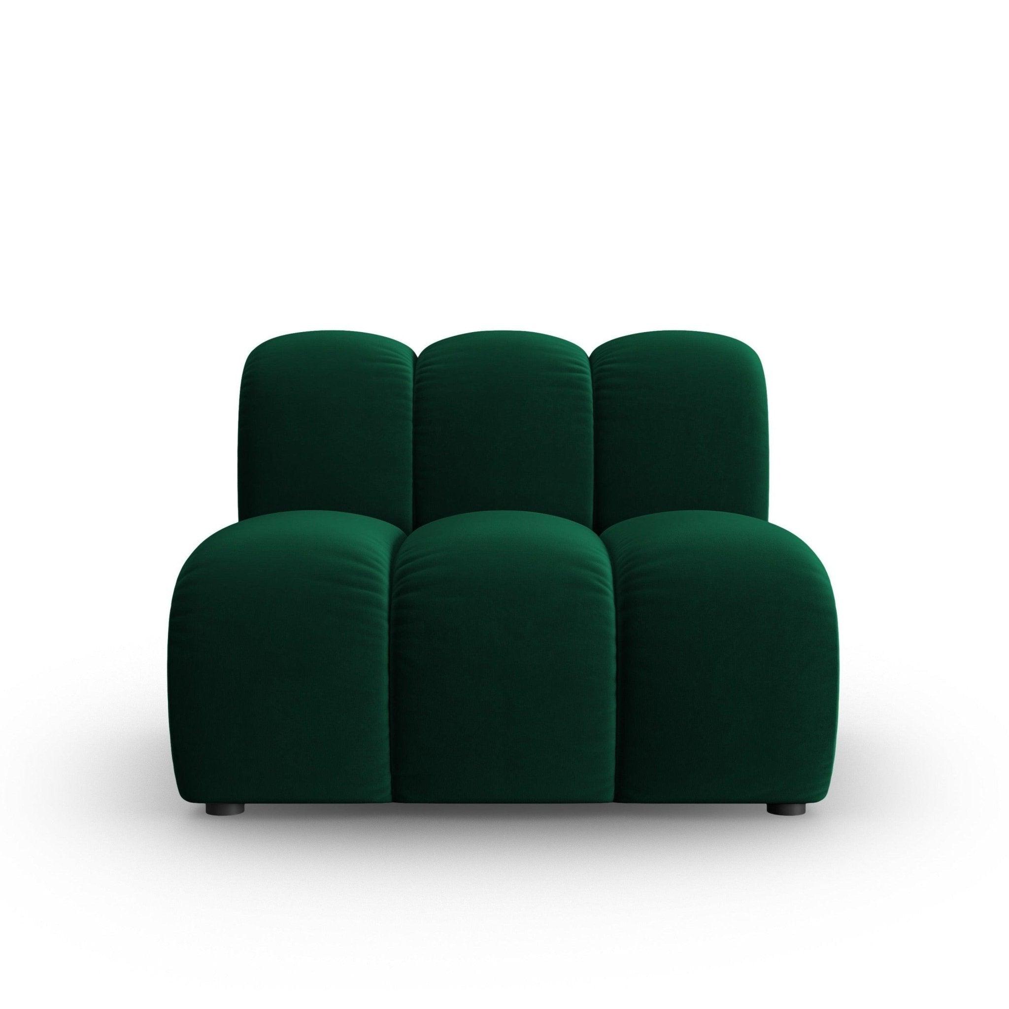 Fotel / moduł aksamitny SKYLER butelkowy zielony Interieurs 86 Eye on Design