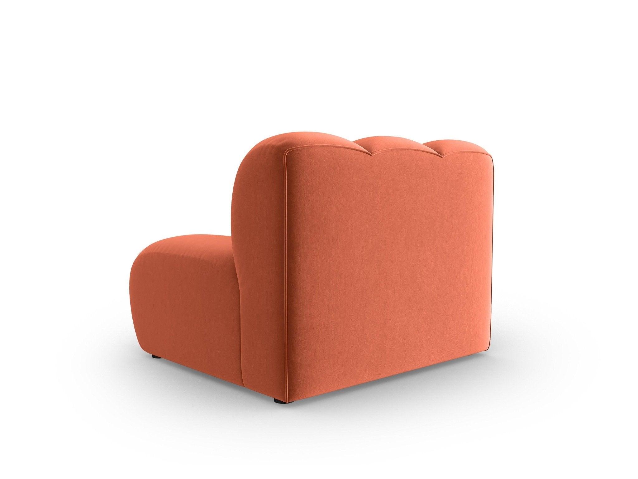 Fotel / moduł aksamitny SKYLER koralowy Interieurs 86 Eye on Design