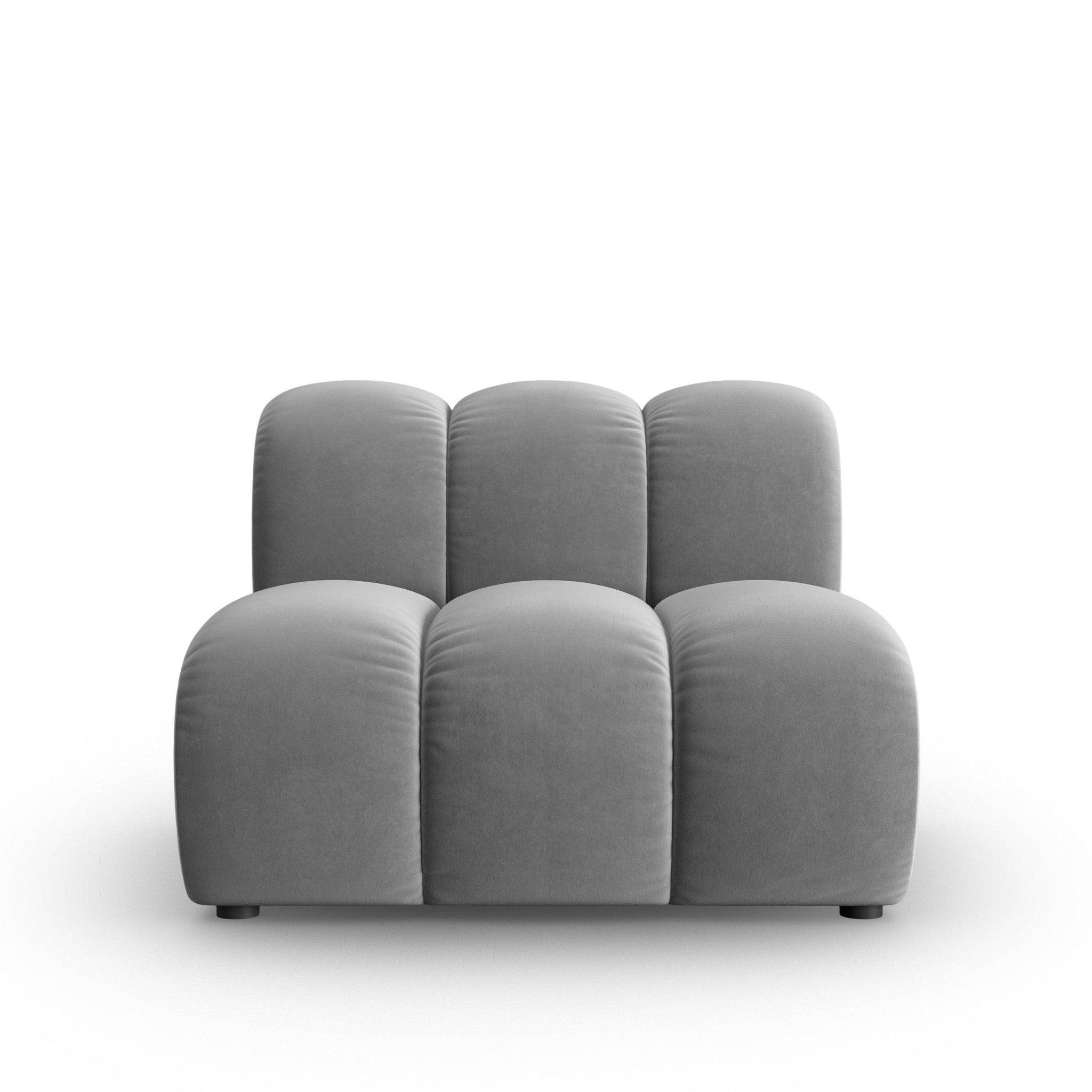 Fotel / moduł aksamitny SKYLER szary Interieurs 86 Eye on Design