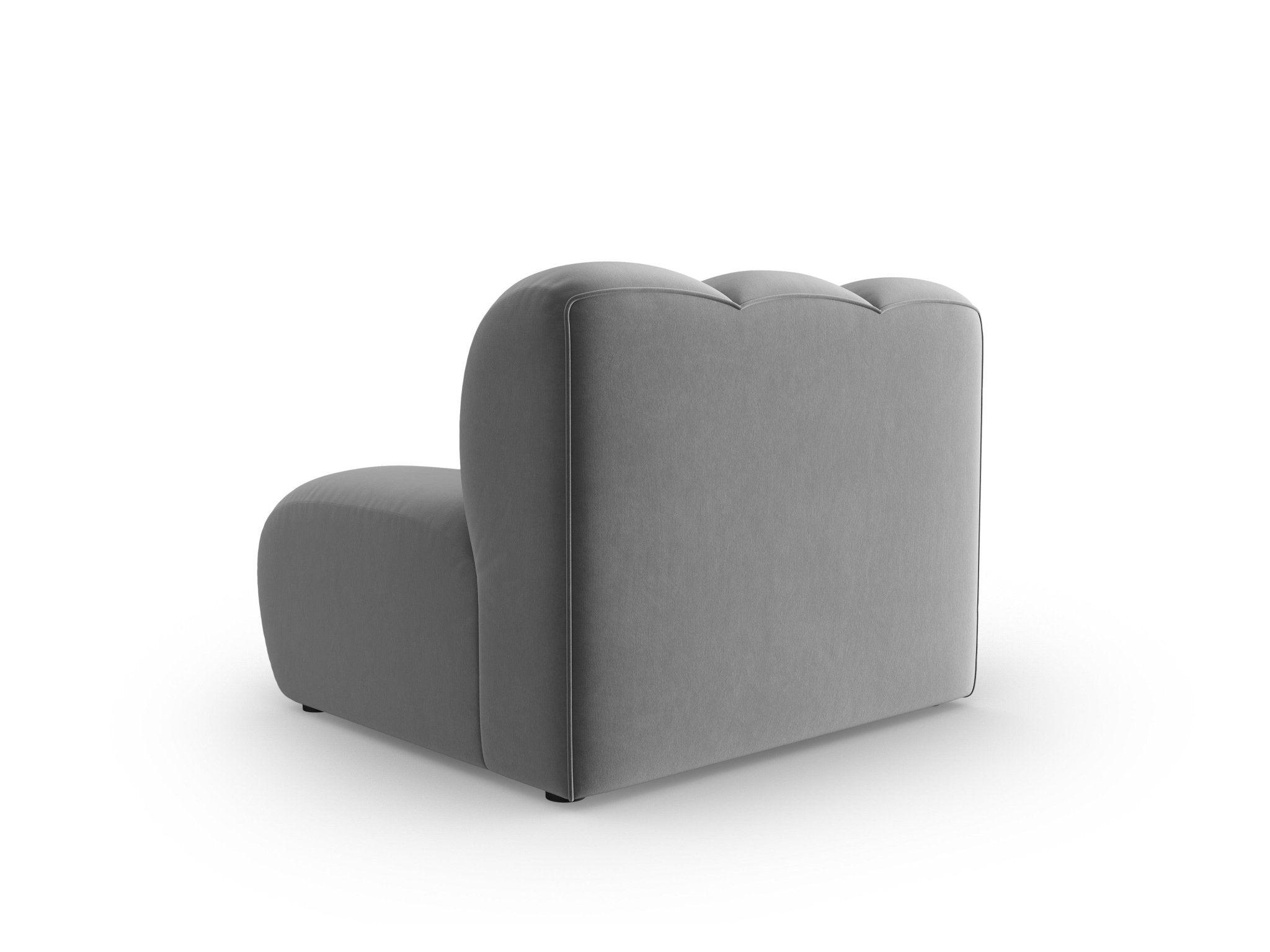 Fotel / moduł aksamitny SKYLER szary Interieurs 86 Eye on Design