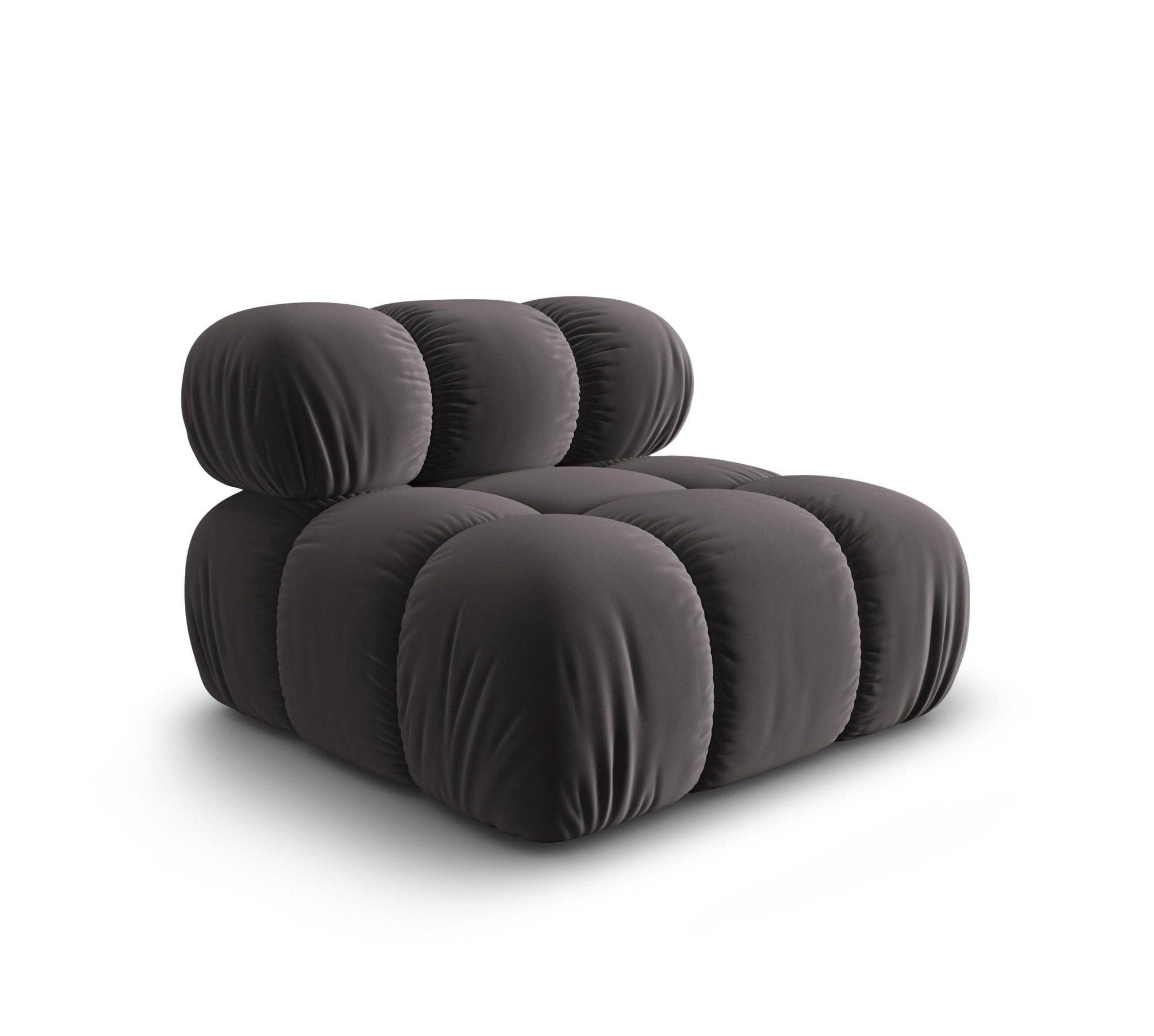 Fotel / moduł aksamitny TROPEA ciemnoszary Milo Casa Eye on Design