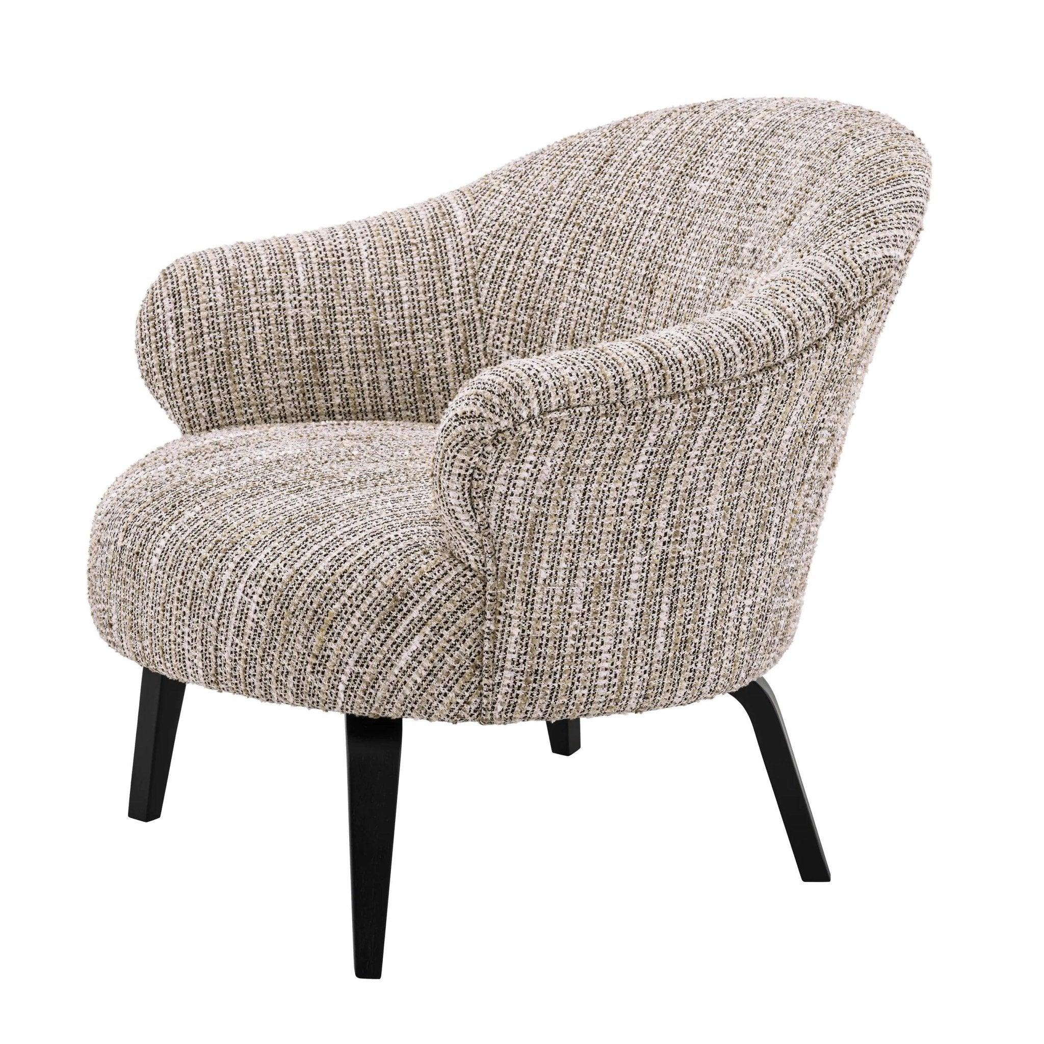 Fotel MORETTI beżowy melanż Eichholtz Eye on Design