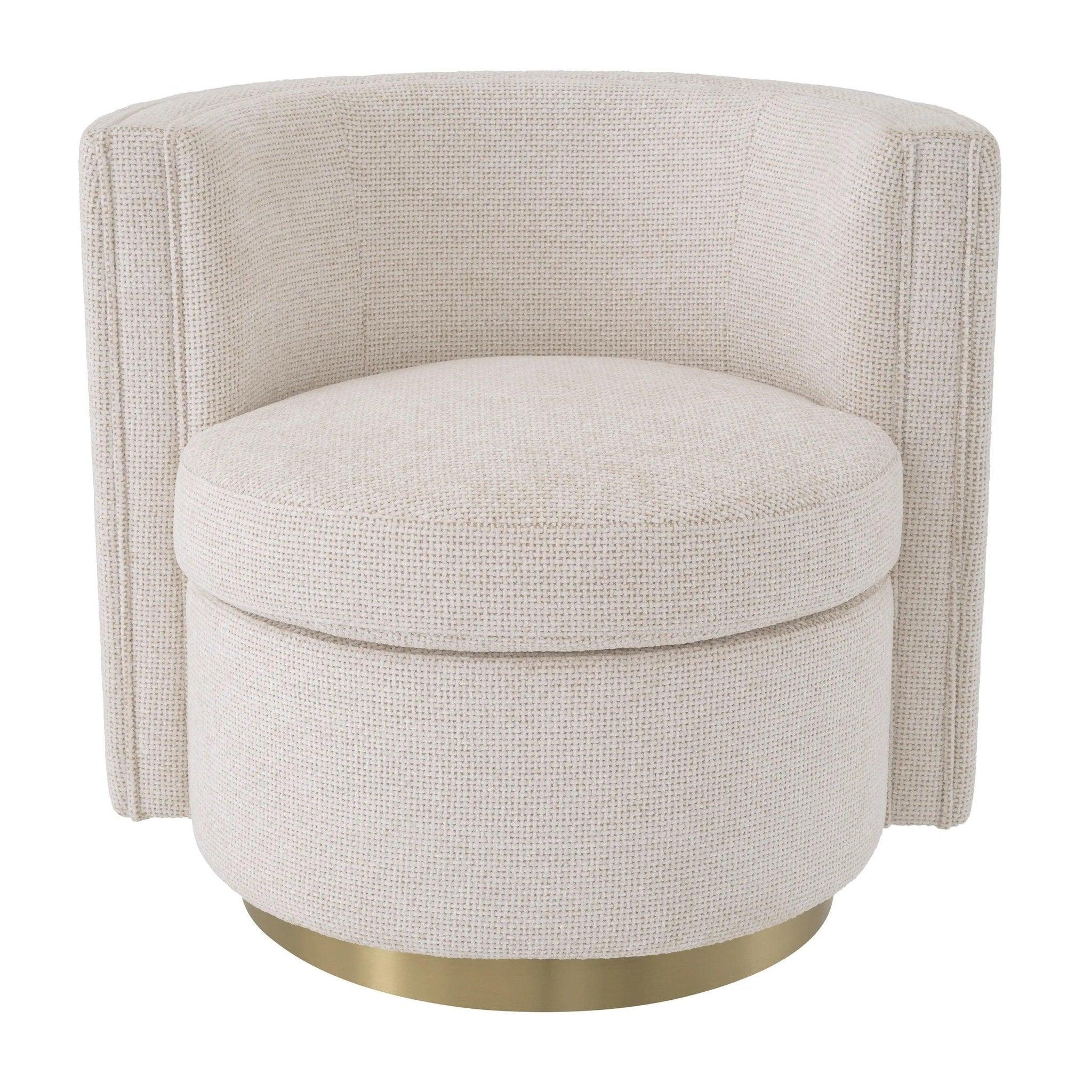 Fotel obrotowy AMANDA kremowy Eichholtz Eye on Design