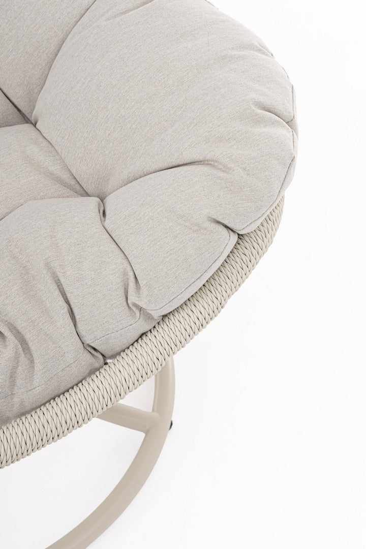 Draaibare buitenstoel EMERY lichtbeige