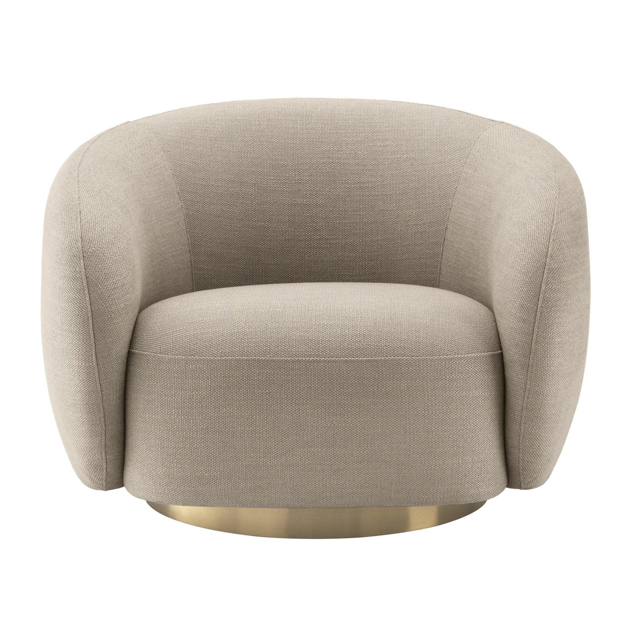 Fotel obrotowy BRICE piaskowy Eichholtz Eye on Design