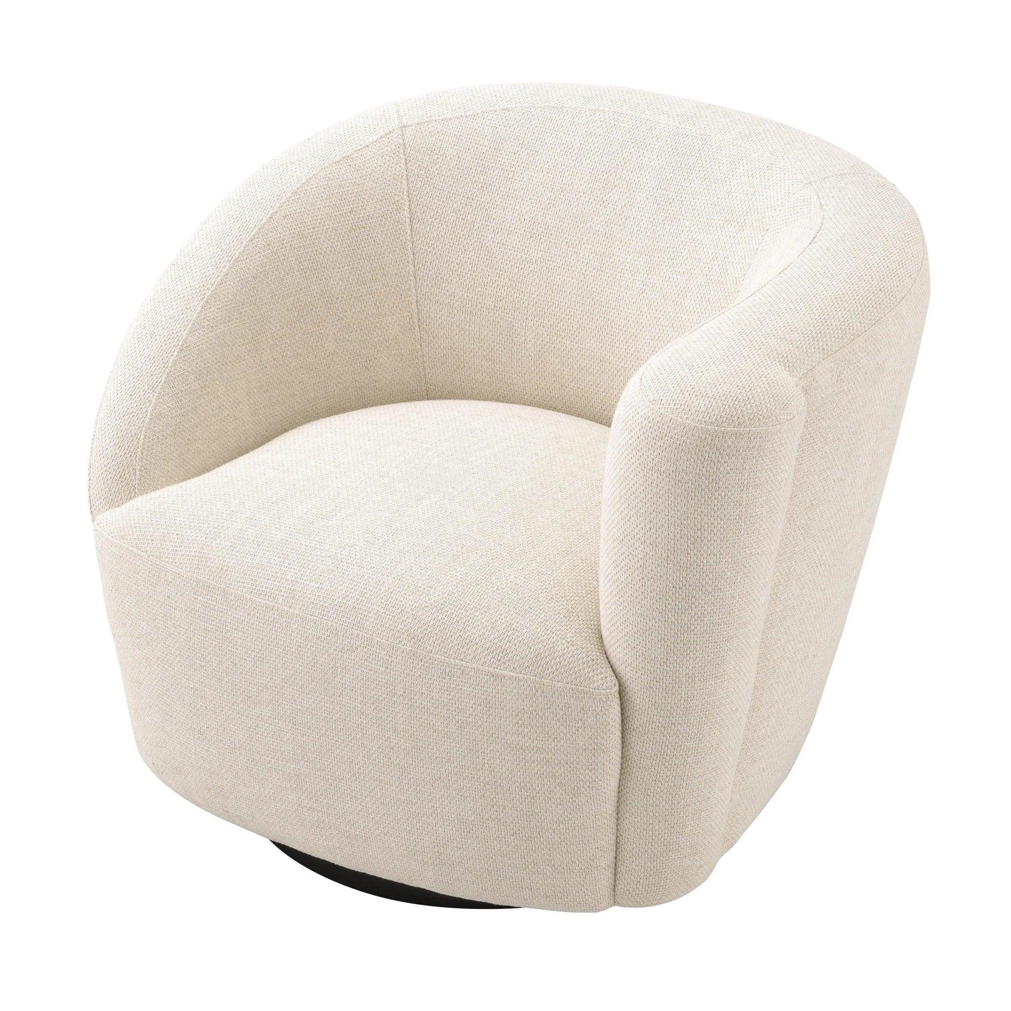 Fotel obrotowy COLIN kremowy Eichholtz Eye on Design