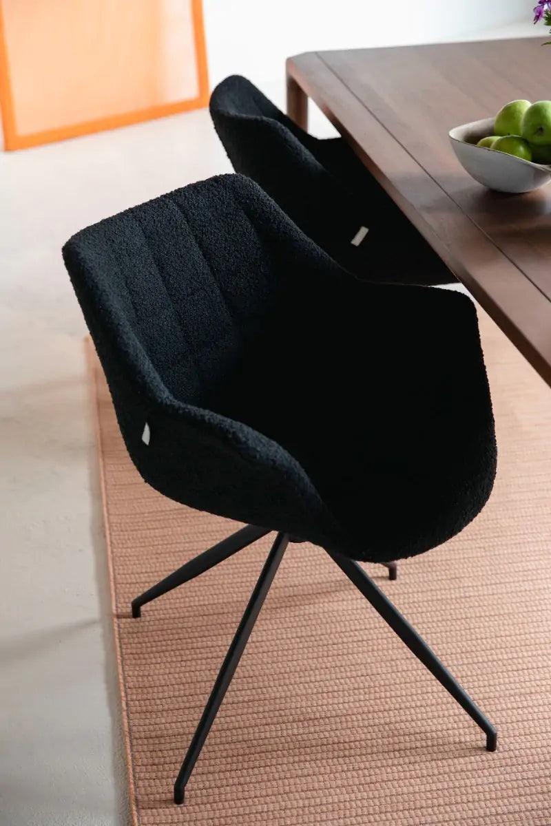 Fotel obrotowy DOULTON czarny boucle Zuiver Eye on Design