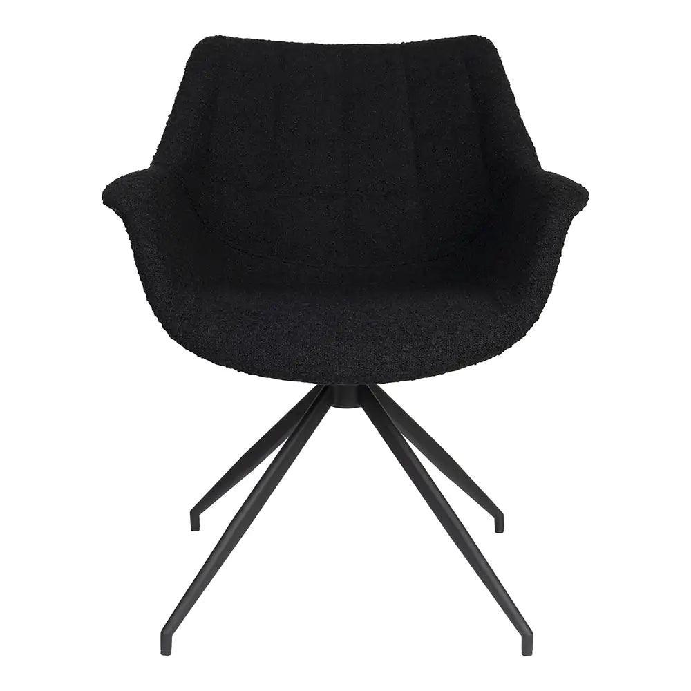 Fotel obrotowy DOULTON czarny boucle Zuiver Eye on Design