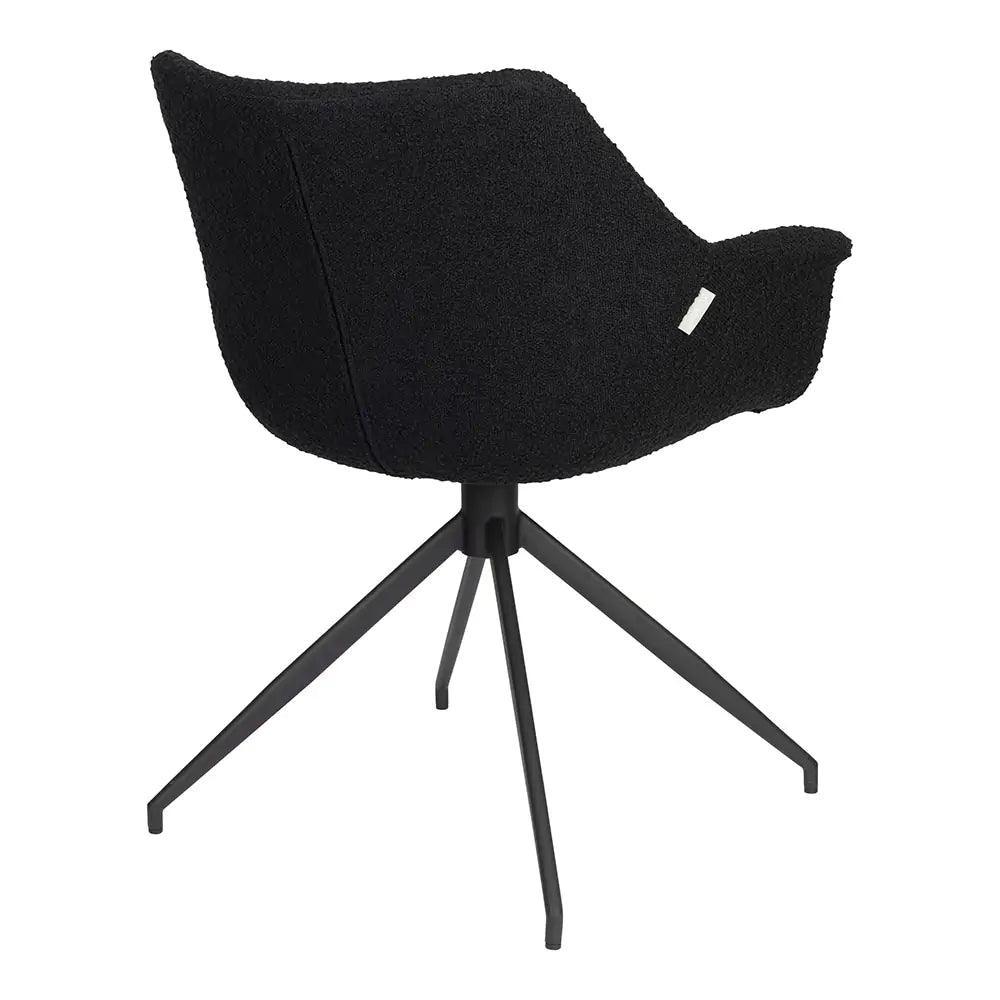 Fotel obrotowy DOULTON czarny boucle Zuiver Eye on Design