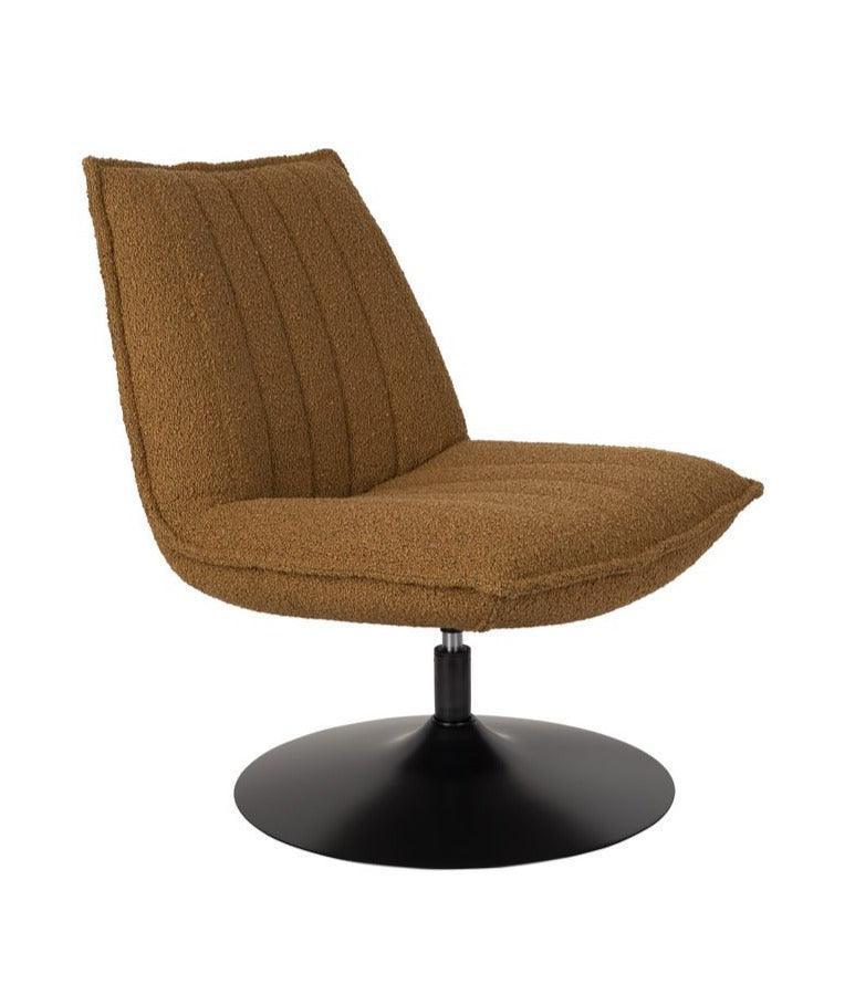 Fotel obrotowy JAX boucle brązowy White Label Living Eye on Design