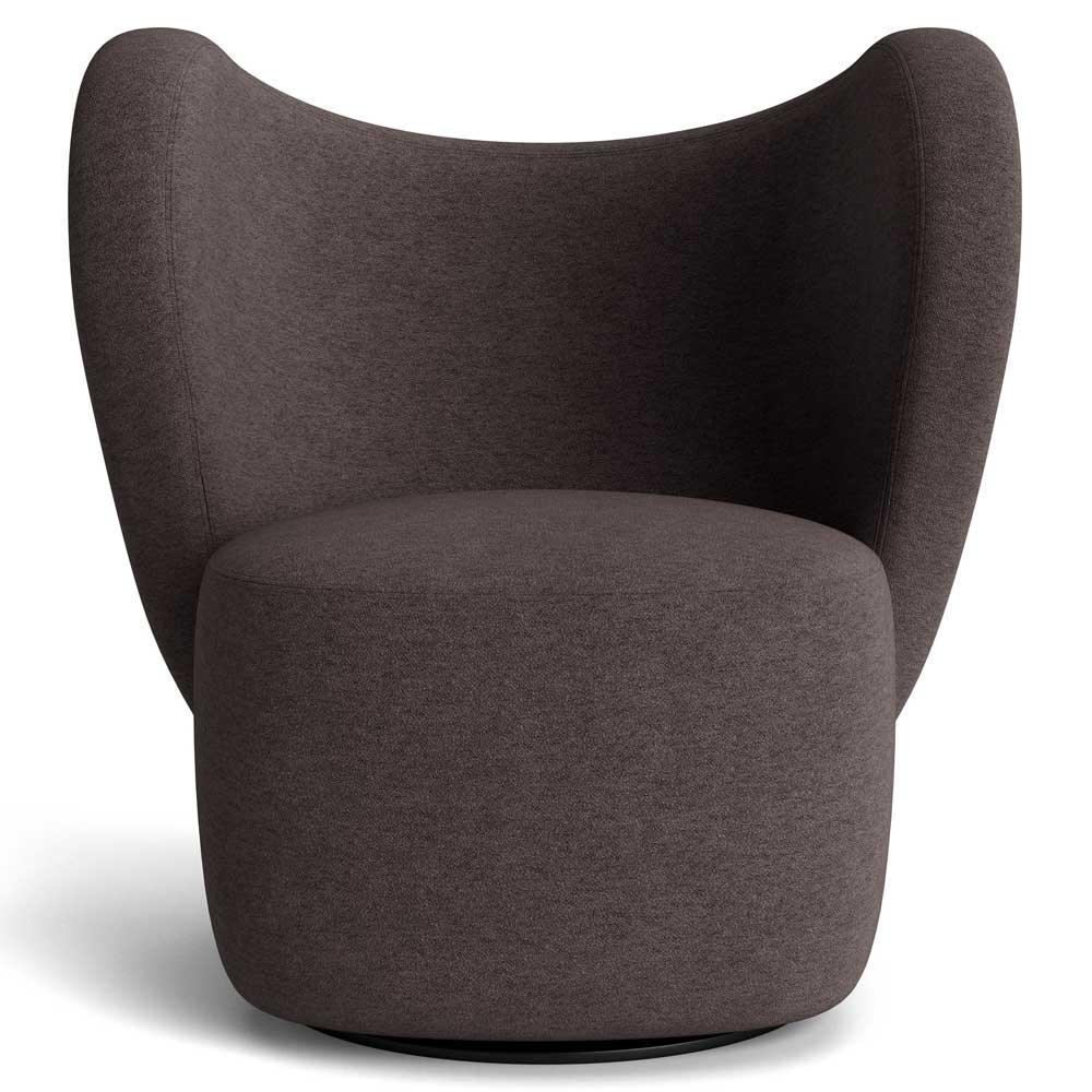 Fotel obrotowy LITTLE BIG boucle brązowy NORR11 Eye on Design