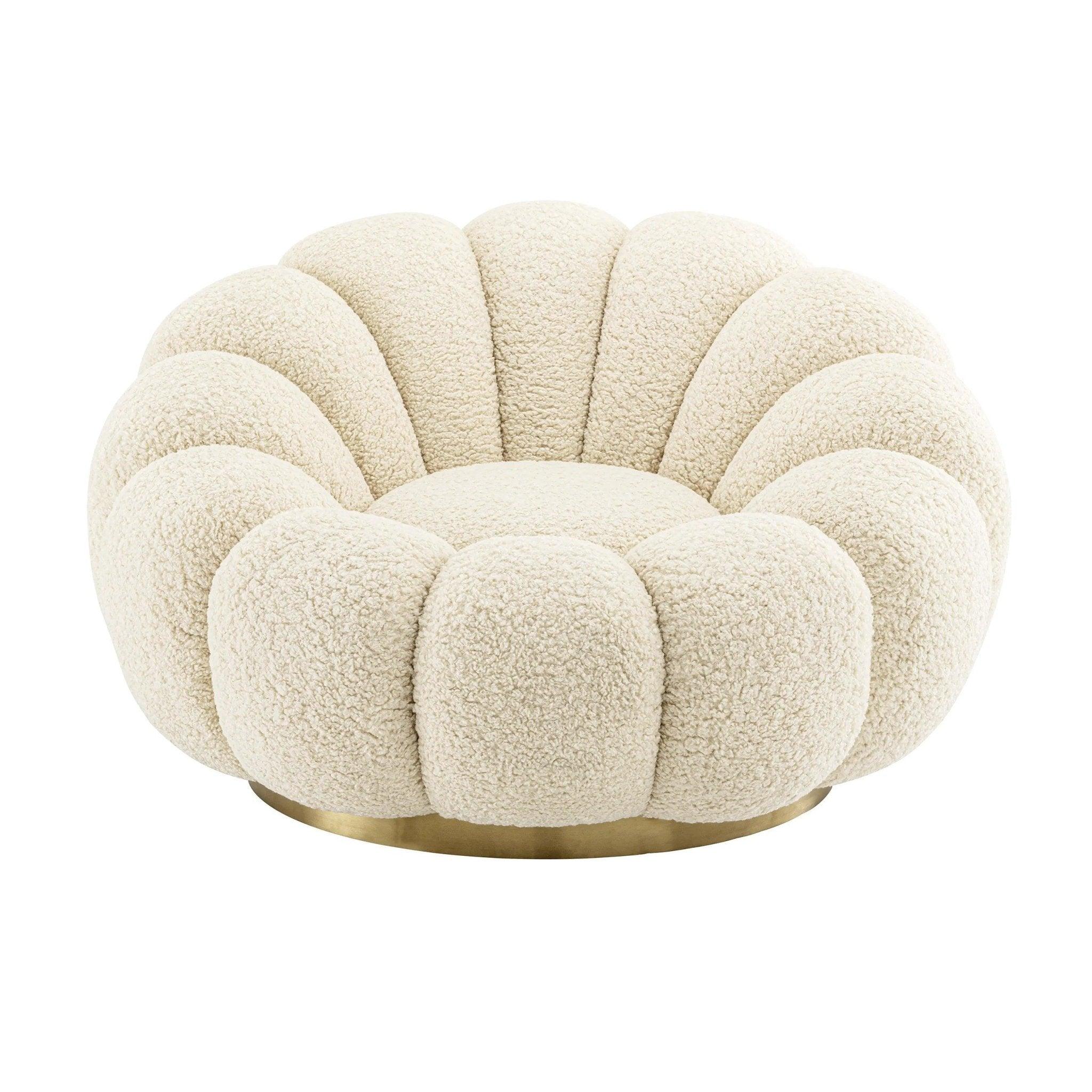 Fotel obrotowy MELLO kremowy Eichholtz Eye on Design