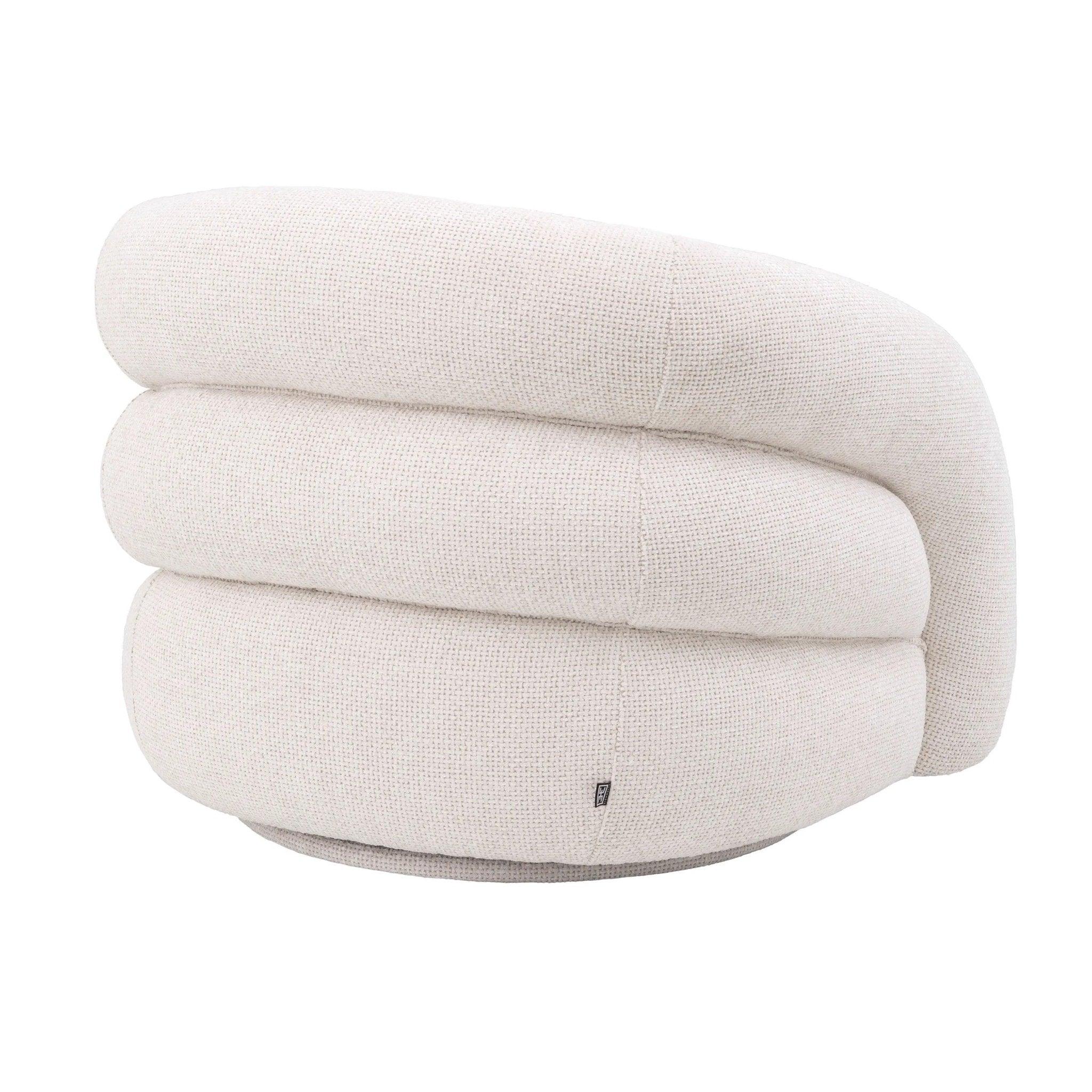 Fotel obrotowy NOVELLE jasnobeżowy Eichholtz Eye on Design