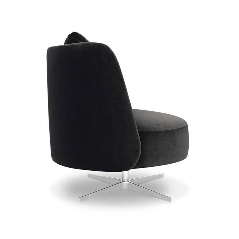 Fotel obrotowy PYORA I tapicerowany z metalową podstawą Nobonobo Eye on Design