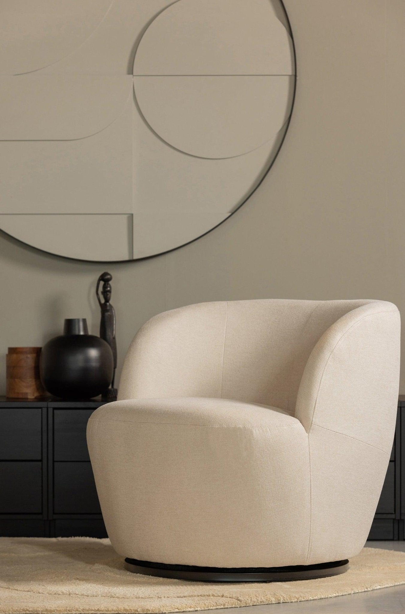 Fotel obrotowy SERRA kremowy Woood Exclusive Eye on Design