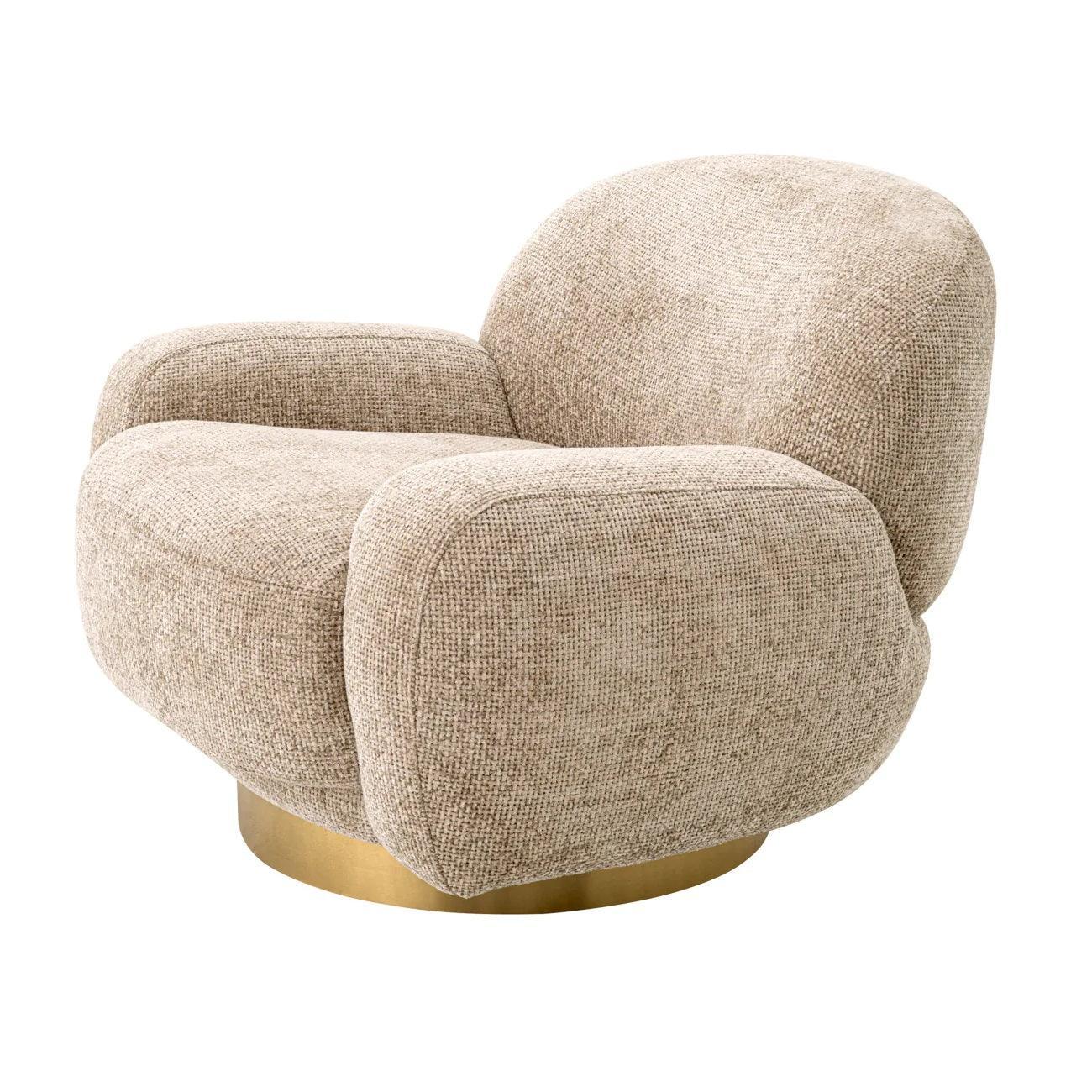 Fotel obrotowy UDINE piaskowy Eichholtz Eye on Design