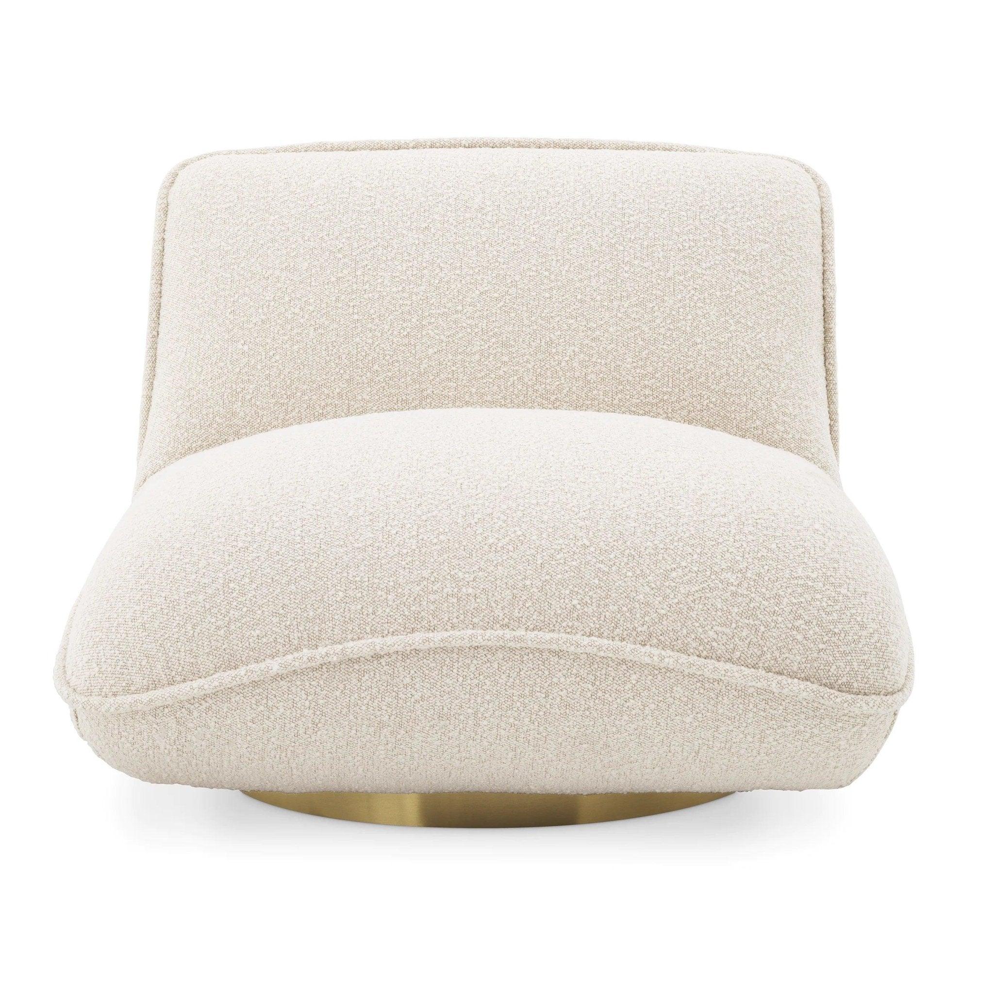 Fotel obrotowy w tkaninie boucle RELAX kremowy Eichholtz Eye on Design
