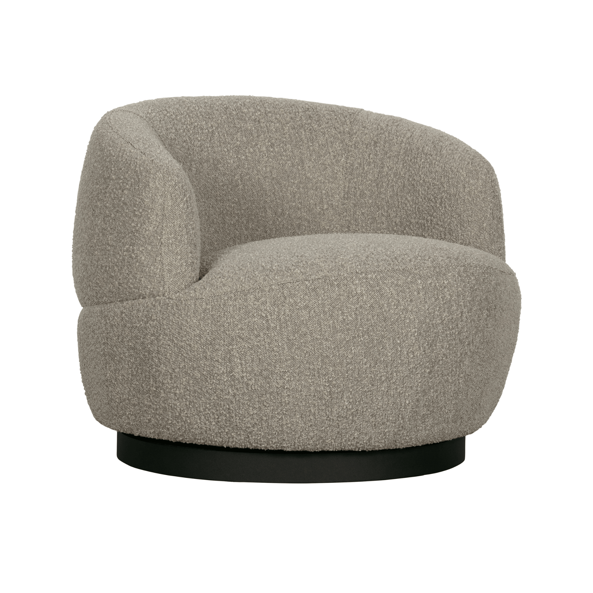 Fotel obrotowy WOOLLY beżowy boucle – Woood