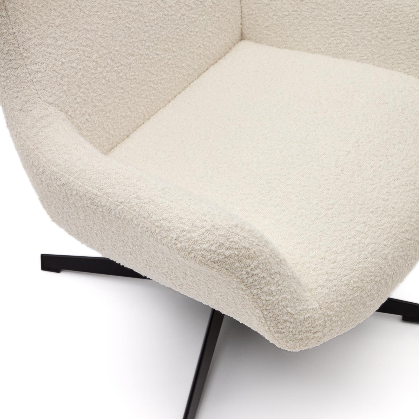 Fotel obrotowy ZALINA biały baranek La Forma Eye on Design