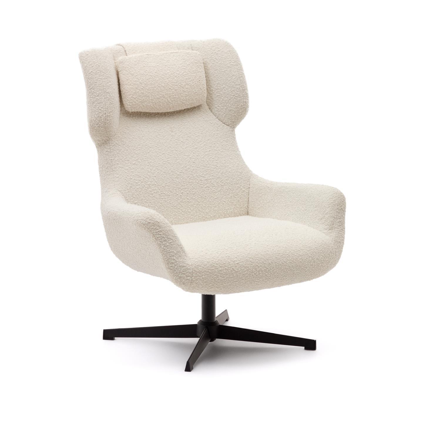 Fotel obrotowy ZALINA biały baranek La Forma Eye on Design