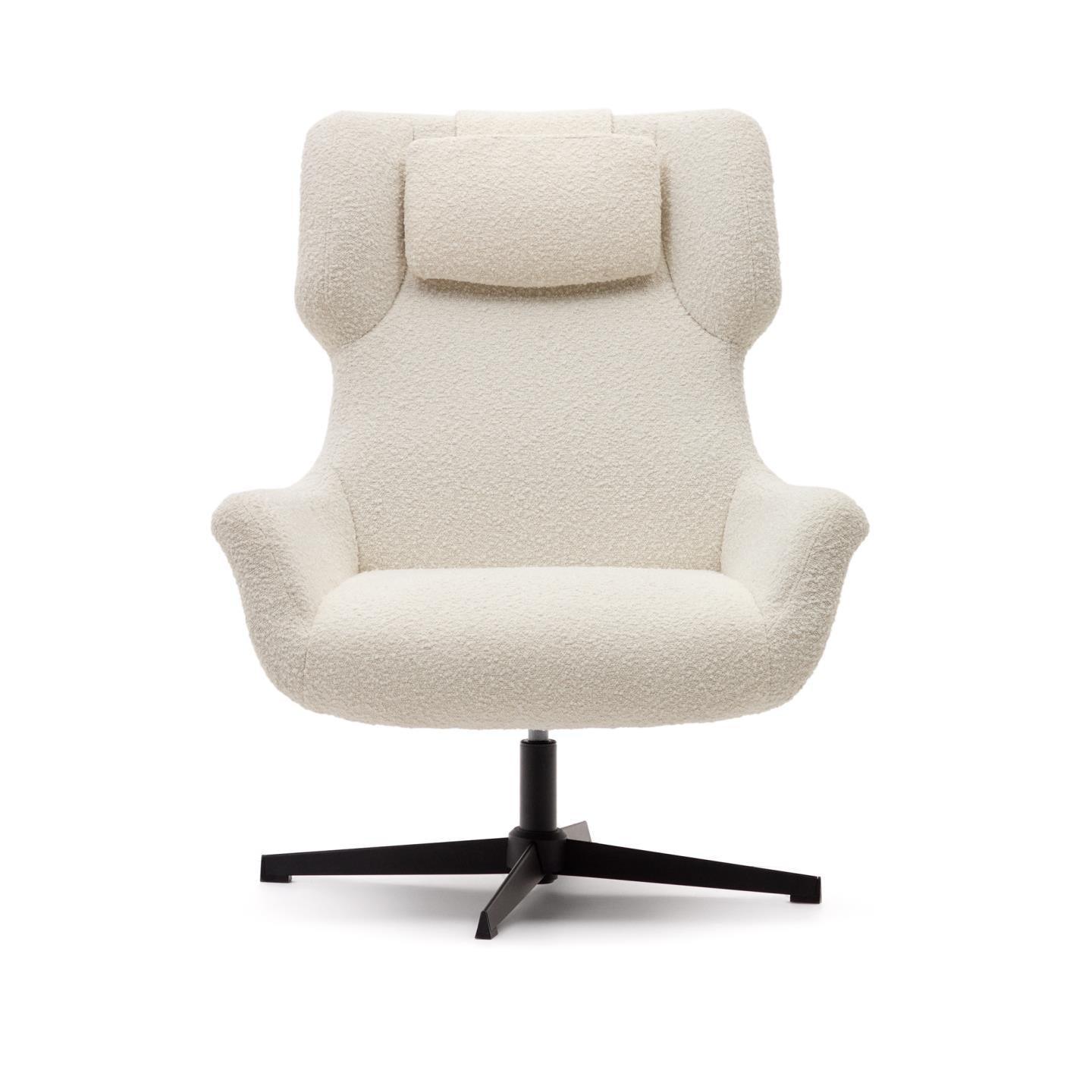 Fotel obrotowy ZALINA biały baranek La Forma Eye on Design