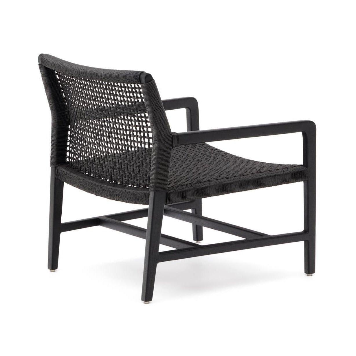 Fotel ogrodowy SABOLLA czarne drewno tekowe La Forma Eye on Design