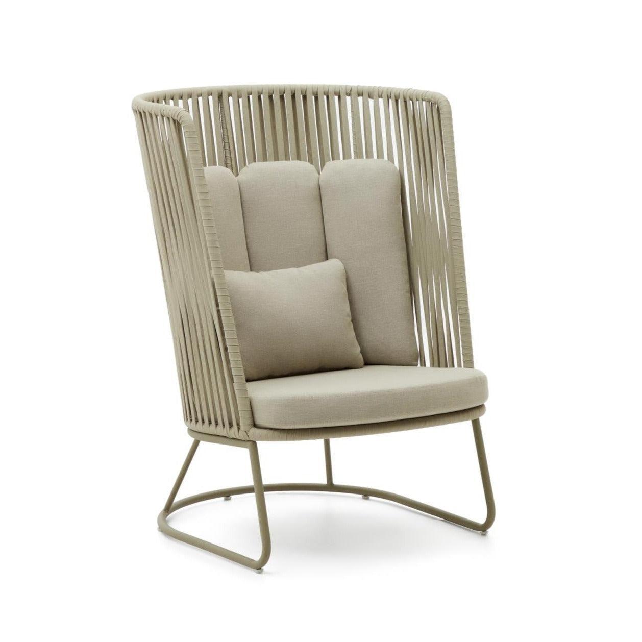 Fotel ogrodowy z wysokim oparciem SACONA oliwkowy La Forma Eye on Design