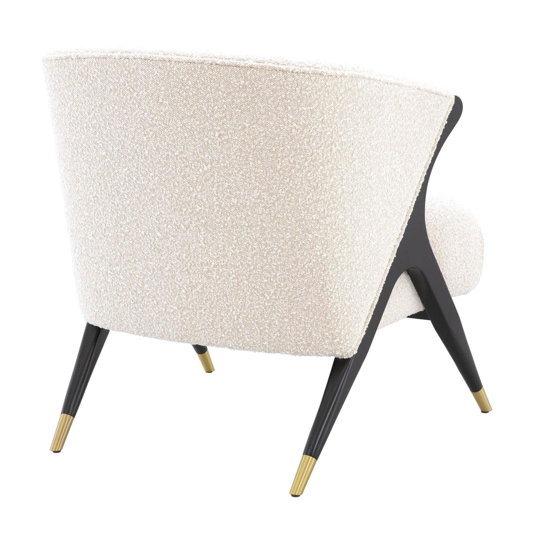 Fotel PAVONE kremowy boucle Eichholtz Eye on Design