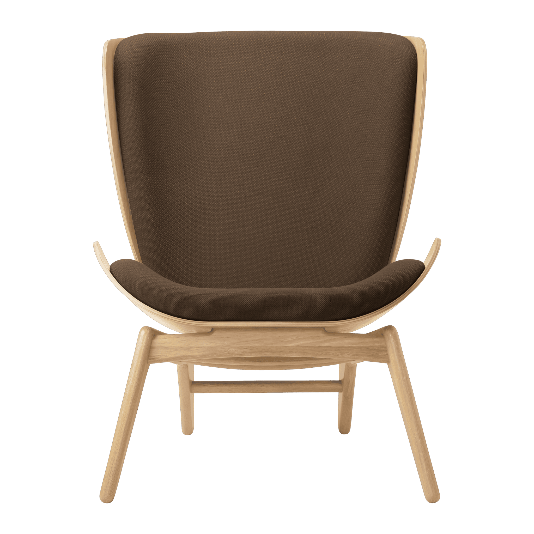 Fotel READER kawowy z dębową podstawą UMAGE Eye on Design