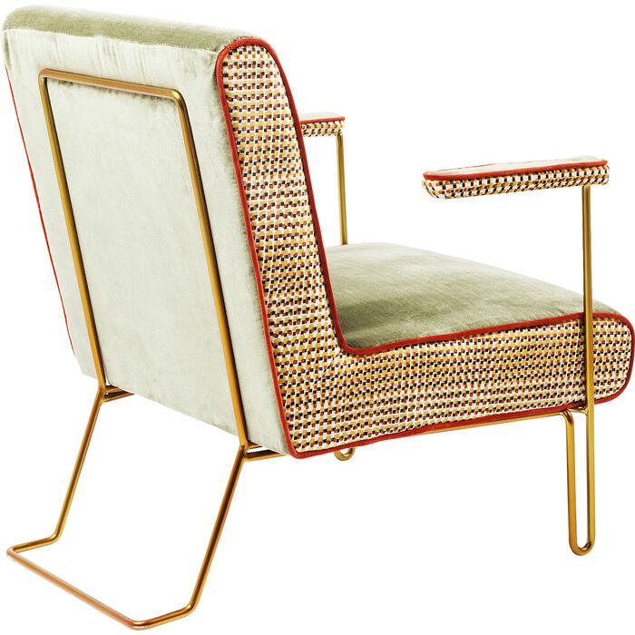 Fotel retro AUNT BETTY zielony – welur