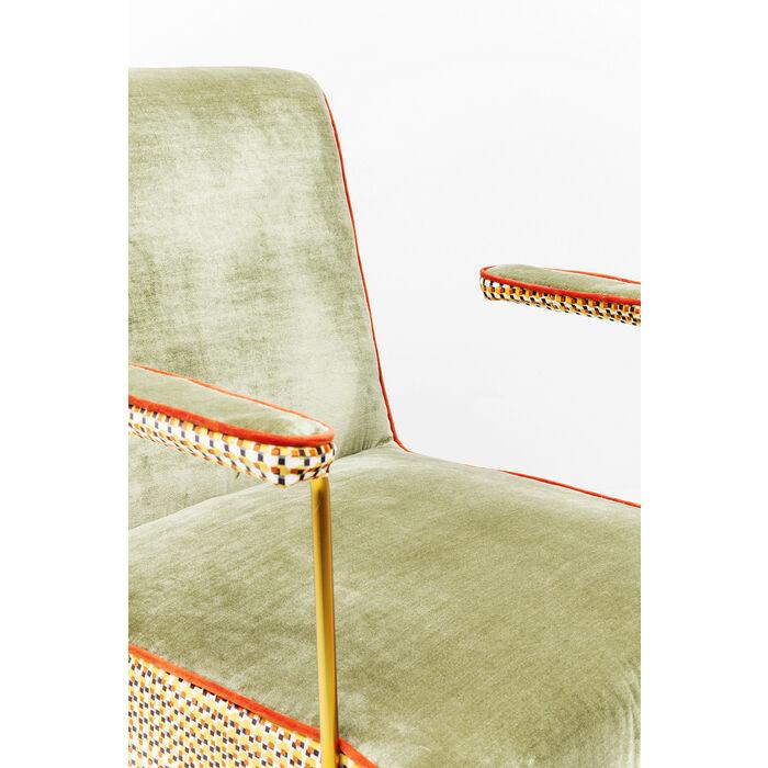 Fotel retro AUNT BETTY zielony do salonu – Kare Design
