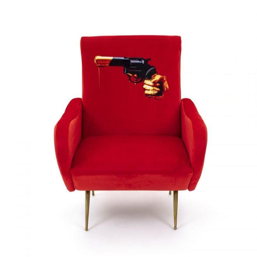 Fotel REVOLVER czerwony Seletti Eye on Design