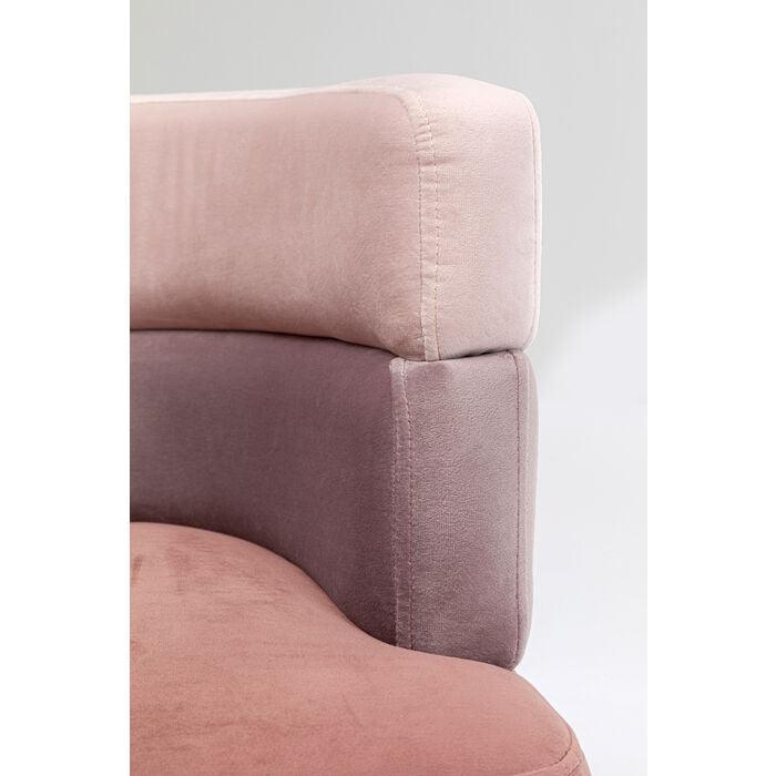 Fotel SANDWICH różowy ze złotą podstawą – Kare Design