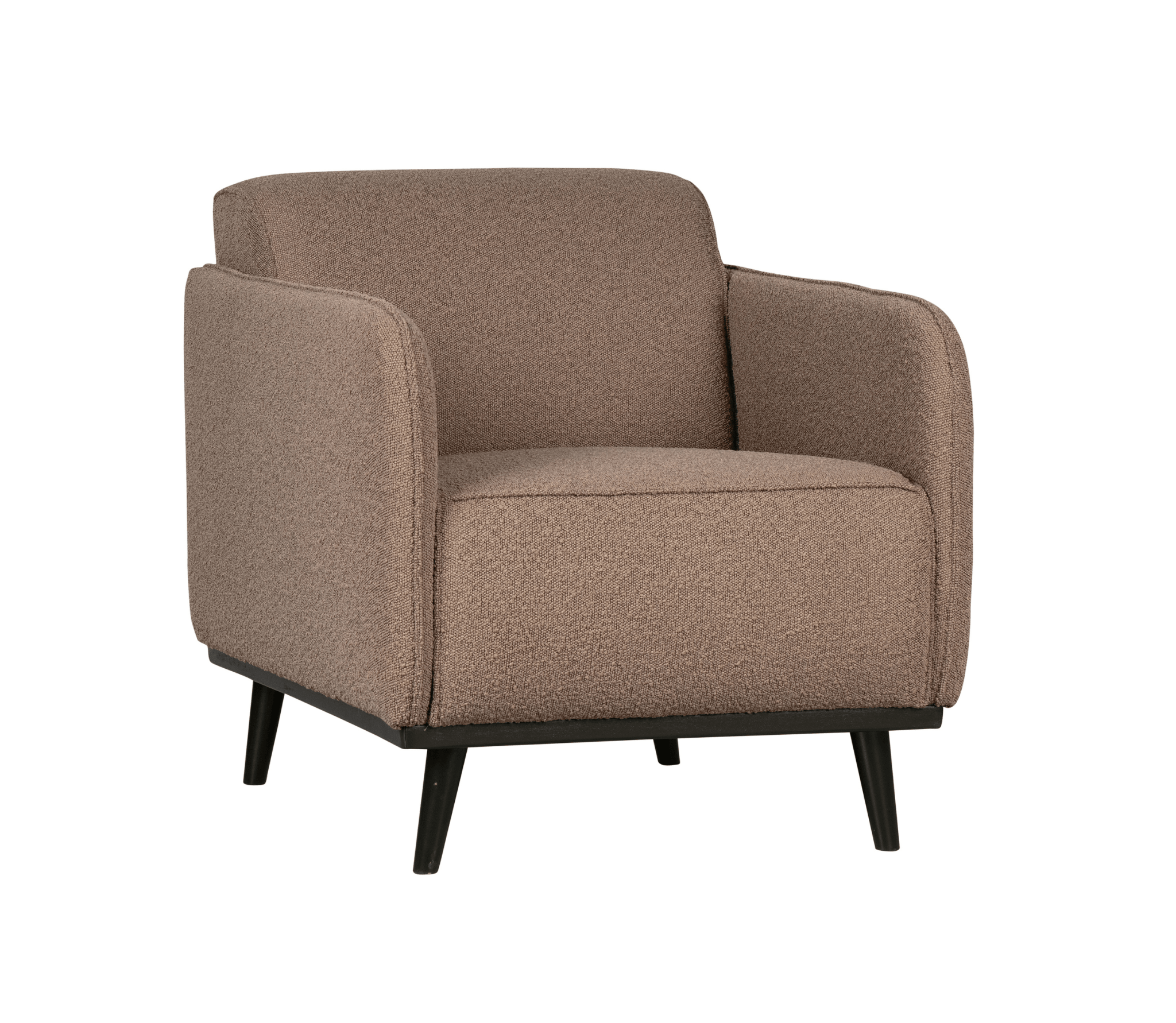 Fotel STATEMENT boucle jasnobrązowy – Woood