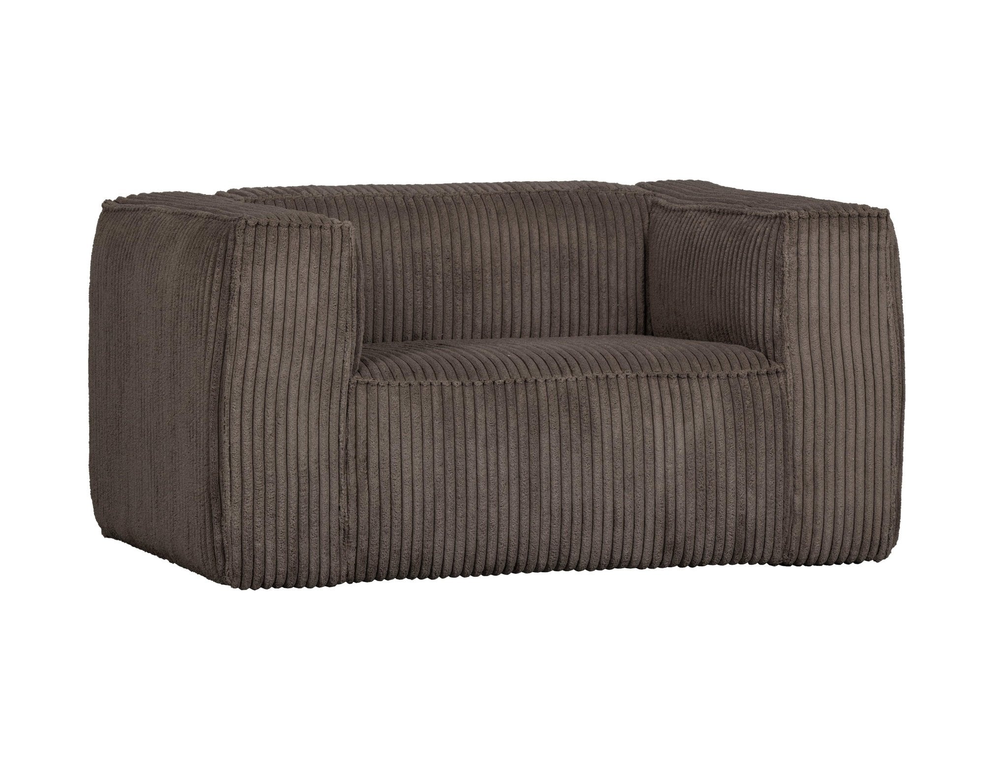 Fotel sztruksowy BEAN RIB brązowy Woood Exclusive Eye on Design