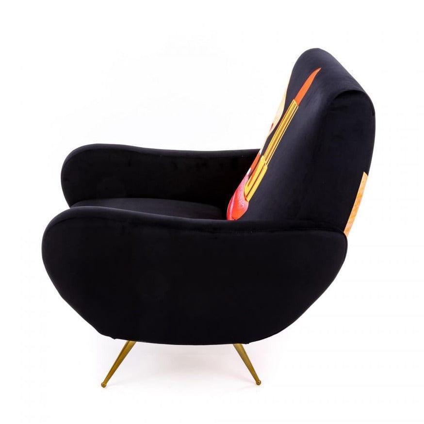 Fotel TONGUE czarny Seletti Eye on Design