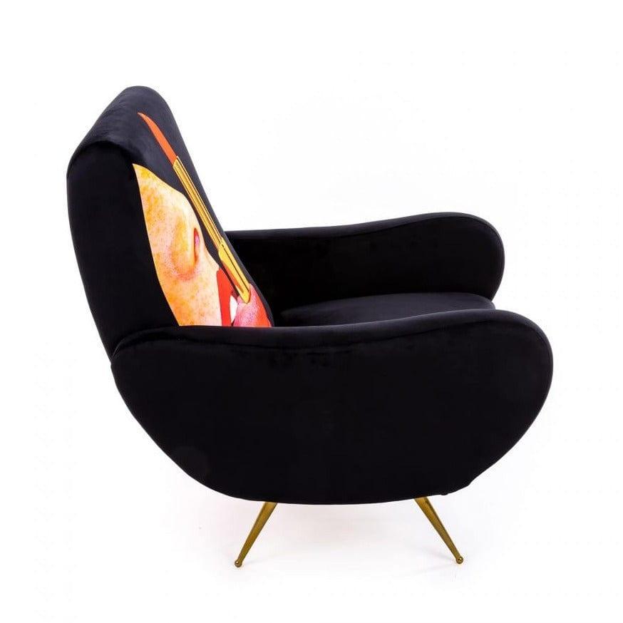 Fotel TONGUE czarny Seletti Eye on Design