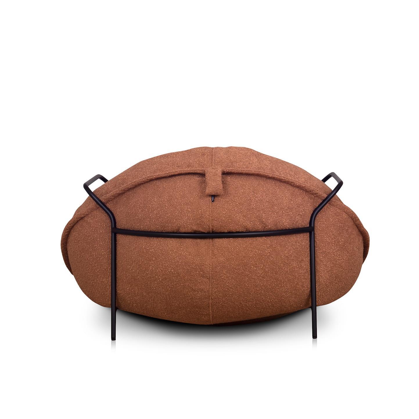 Fotel UNI miedziany boucle – tkanina bouclé