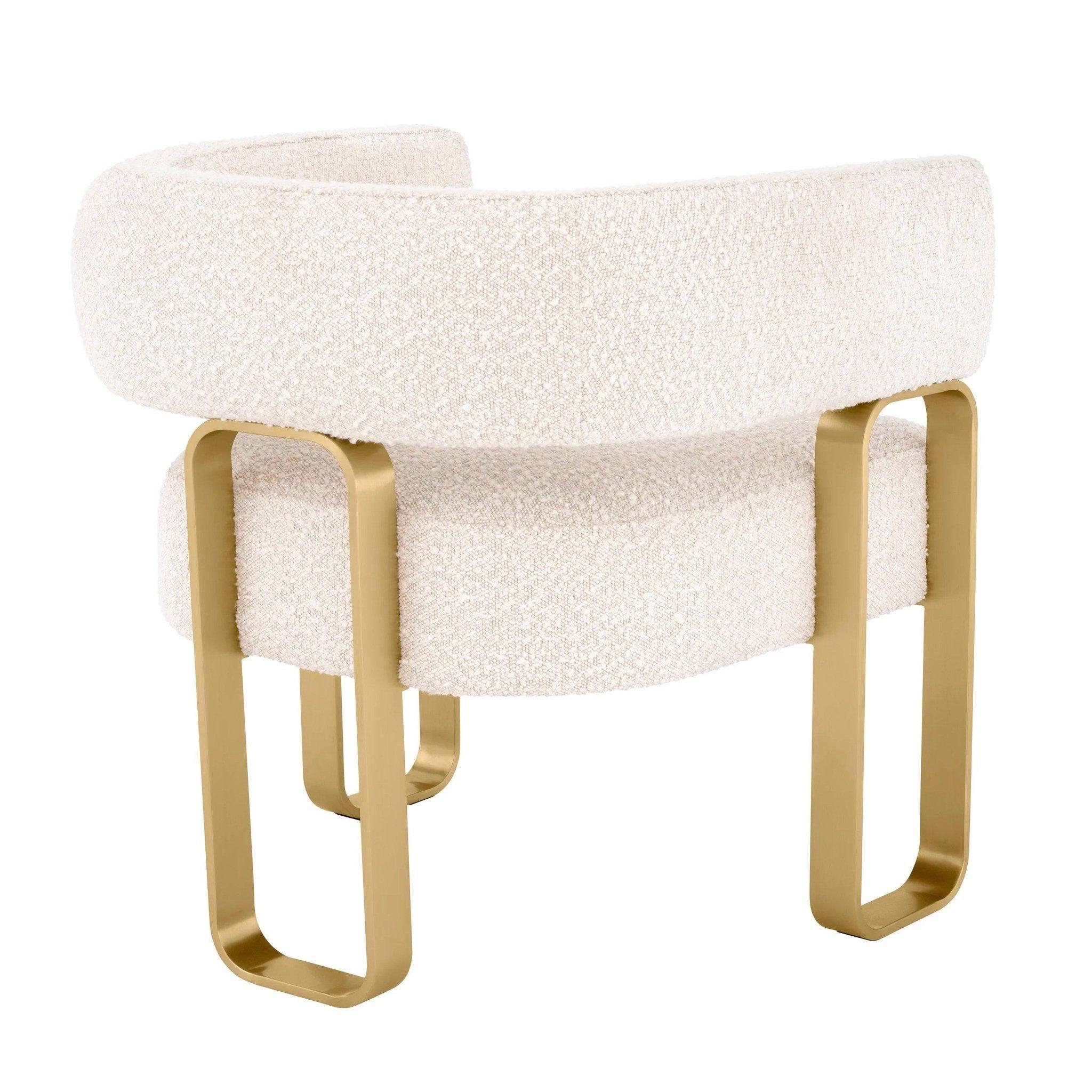 Fotel w tkaninie boucle CAPRICORN kremowy Eichholtz Eye on Design